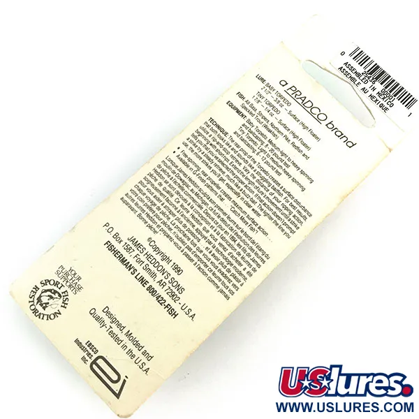    Heddon Tiny Torpedo, 1/4oz Green fishing lure #8947