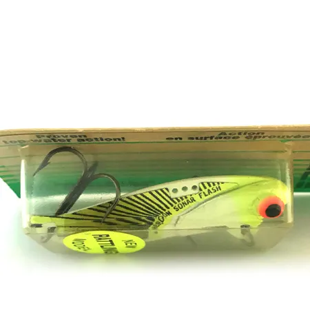 Heddon Rattling Sonar Flash 433F UV, 1/2oz Chartreuse fishing spoon #8948