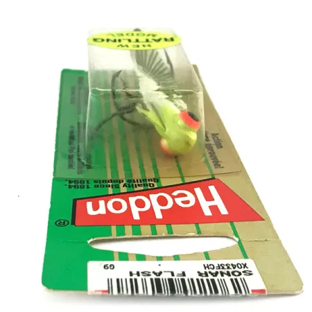 Heddon Rattling Sonar Flash 433F UV, 1/2oz Chartreuse fishing spoon #8948