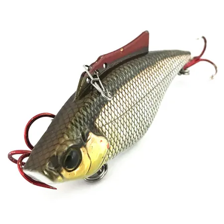 Vintage Bass Pro Shops XTS Rattle Shad, 3/5oz Rainbow Silver fishing lure #8954