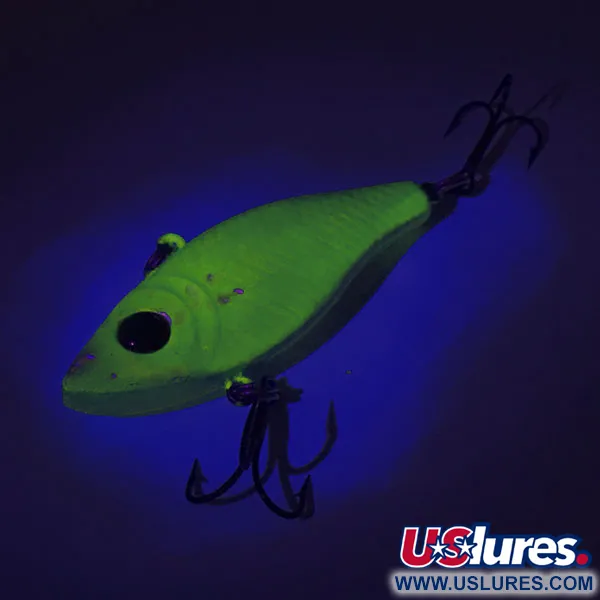 Vintage   Bass Pro Shops Tourney Special Rattle Bait, 1/3oz Rainbow Green fishing lure #8955