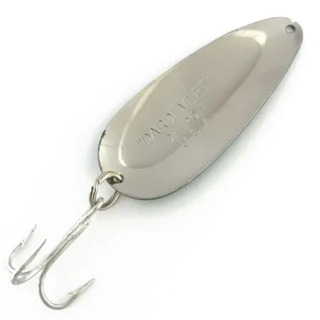 Vintage Eppinger Dardevle Dardevlet , 3/4oz Green / White / Nickel fishing spoon #8956