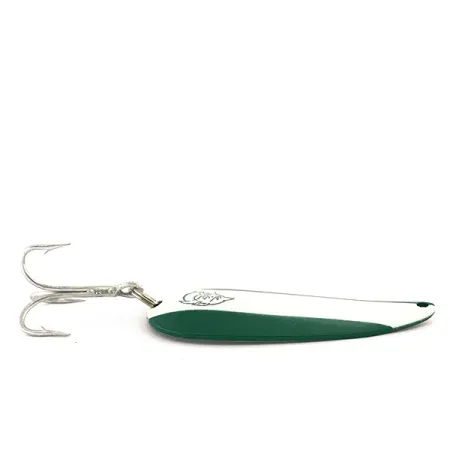 Vintage Eppinger Dardevle Dardevlet , 3/4oz Green / White / Nickel fishing spoon #8956