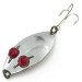 Vintage  Hofschneider Red Eye junior, 2/5oz Nickel / Red Eyes fishing spoon #8959