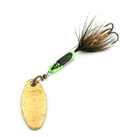 Vintage Yakima Bait Worden’s Original Rooster Tail, 1/8oz Gold spinning lure #8972