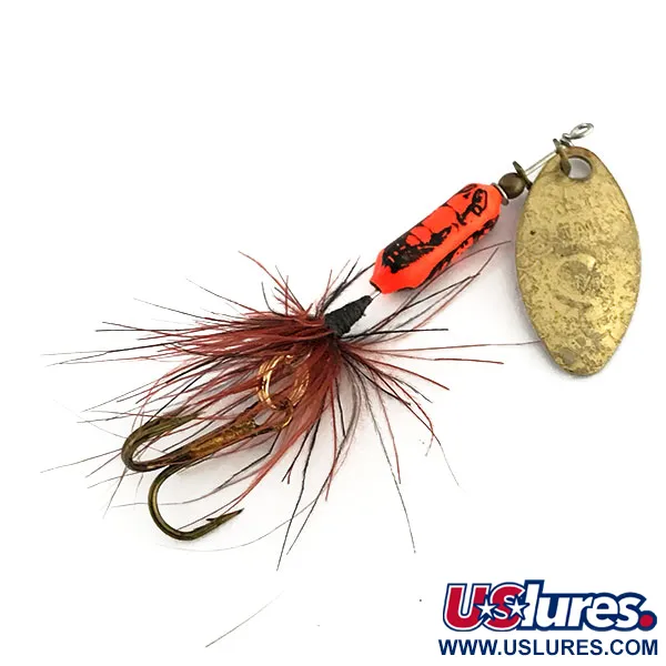 Vintage  Yakima Bait Worden’s Original Rooster Tail, 1/16oz Gold spinning lure #8974