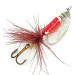 Vintage  Yakima Bait Worden’s Original Rooster Tail, 1/8oz Silver / Red spinning lure #8980