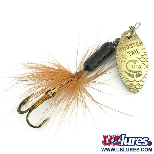 Vintage  Yakima Bait Worden’s Original Rooster Tail, 1/16oz Gold spinning lure #8984