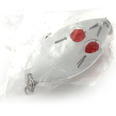 Herter's Glass eye spoon, 2/5oz Nickel / Red fishing spoon #8987
