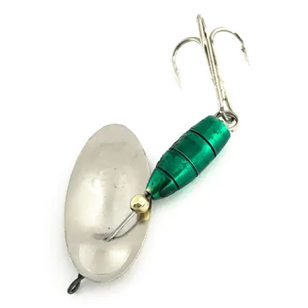 Vintage Panther Martin 9, 2/5oz Nickel / Green spinning lure #8988