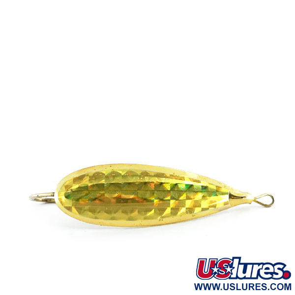 Vintage Weedless Johnson Silver Minnow, 2/5oz Gold fishing spoon #8998
