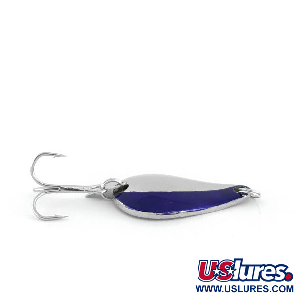Vintage  Acme K.O. Wobbler, 1/4oz Nickel / purple fishing spoon #9004