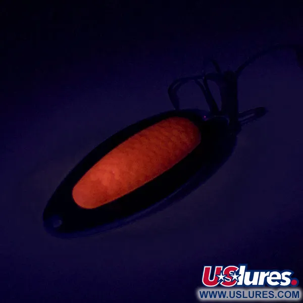 Vintage Blue Fox Pixee, 1/2oz Hammered Nickel / Pink fishing spoon #9006