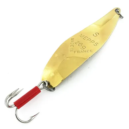 Vintage Mepps Syclops 3 Custom, 1oz Gold / Green / Red fishing spoon #9009