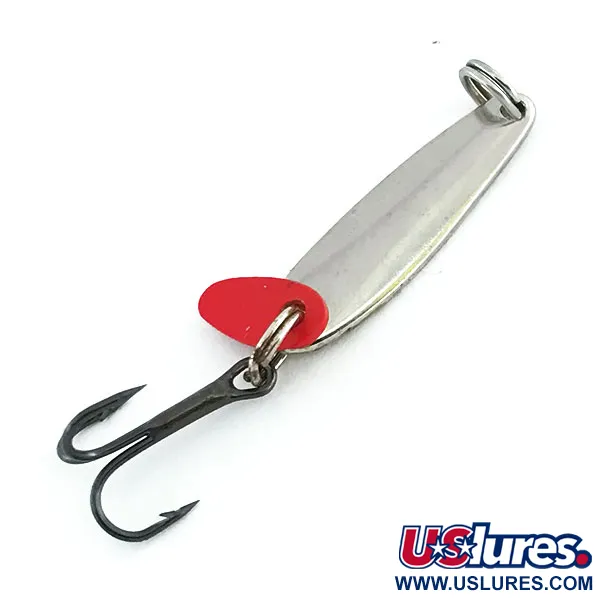 Vintage Bay de Noc Swedish pimple UV, 1/16oz Nickel / Chartreuse fishing spoon #9013