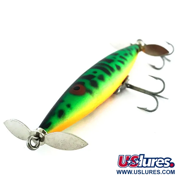 Vintage   Heddon Dying Flutter, 2/5oz Fire Tiger  fishing lure #9022