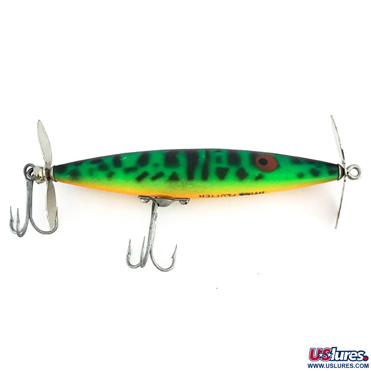 Vintage Heddon Dying Flutter, 2/5oz Fire Tiger fishing lure #9022