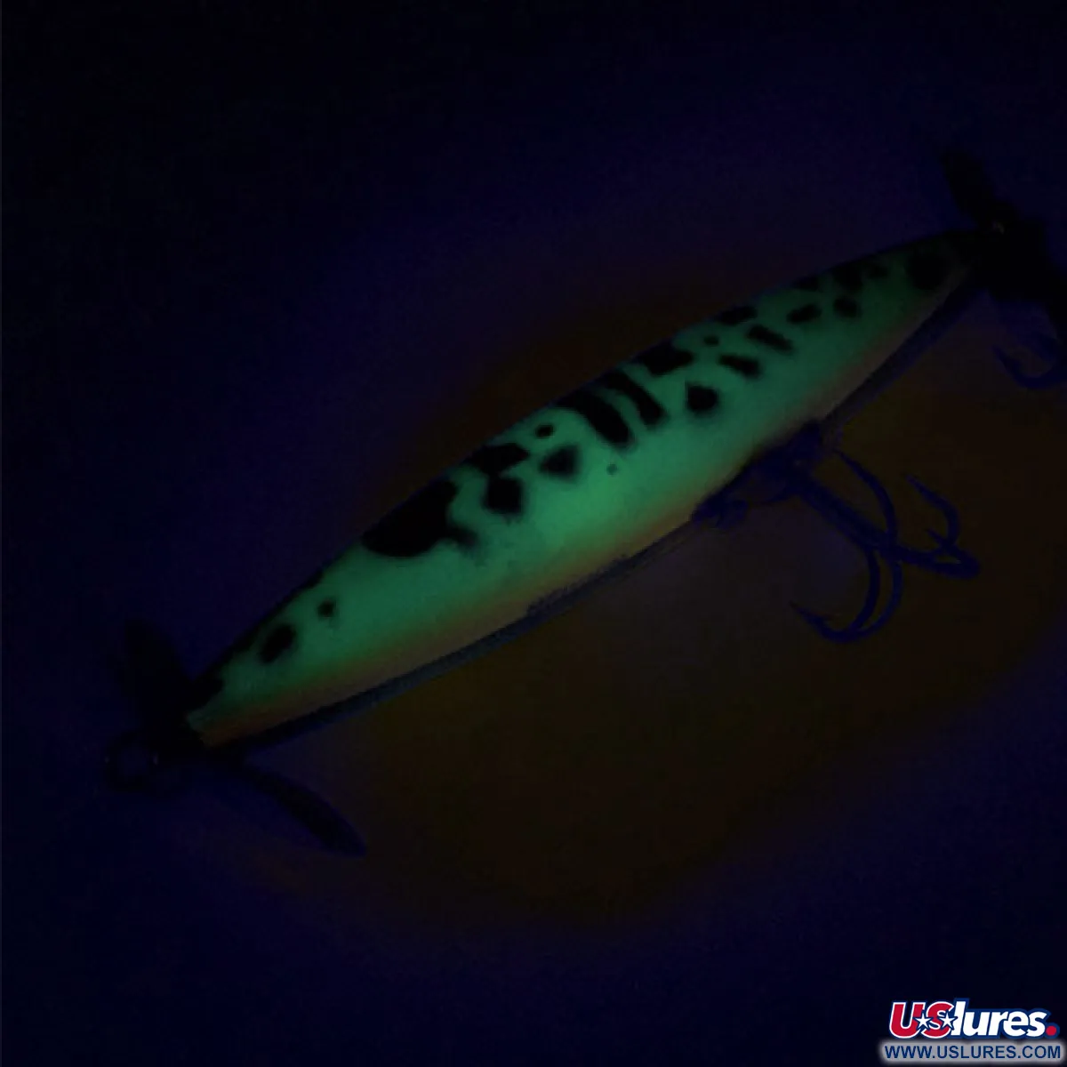 Vintage Heddon Dying Flutter, 2/5oz Fire Tiger fishing lure #9022