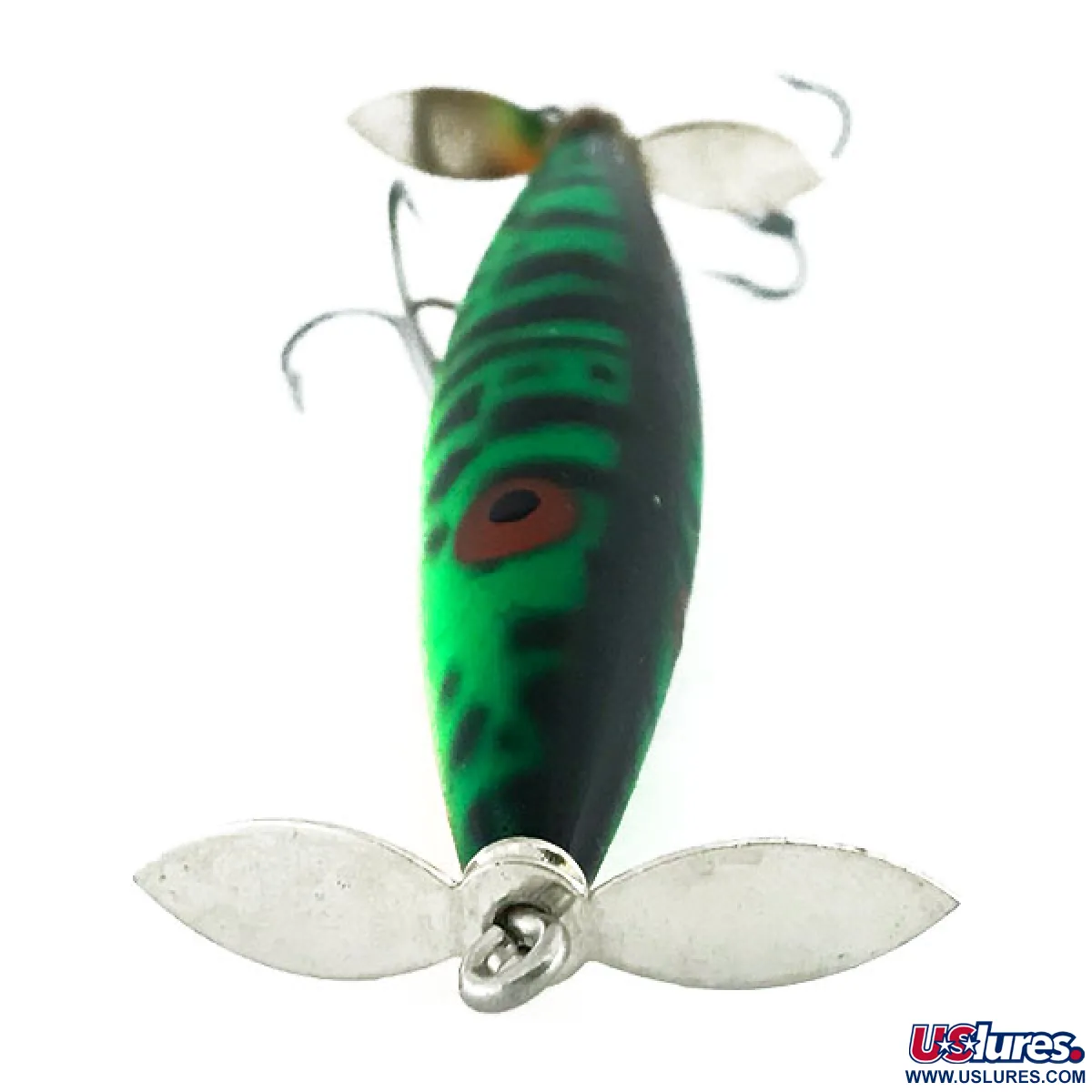 Vintage Heddon Dying Flutter, 2/5oz Fire Tiger fishing lure #9022