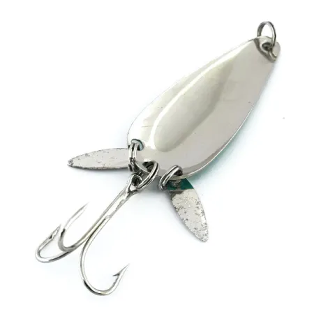 Vintage Marathon (with sonic blades), 2/5oz Nickel / Green fishing spoon #9023