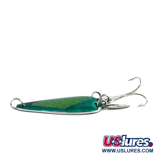 Vintage Marathon (with sonic blades), 2/5oz Nickel / Green fishing spoon #9023