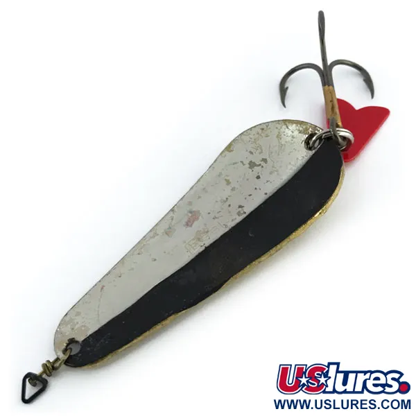 Vintage EGB Swiss made, 1/2oz Silver / Gold / Red / Brown fishing spoon #9024