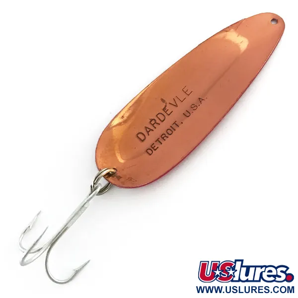 Vintage Eppinger Dardevle, 1oz Red / White / Copper fishing spoon #9048