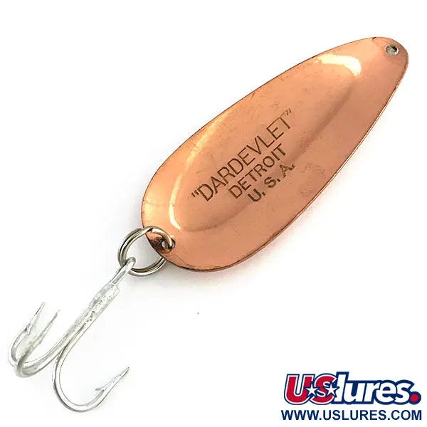 Vintage Eppinger Dardevle Dardevlet , 3/4oz Copper fishing spoon #9049