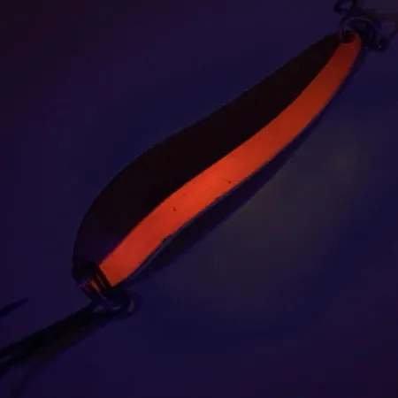 Vintage Luhr Jensen Krocodile Die #4 UV, 1/2oz Copper / Orange fishing spoon #9057