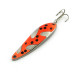 Vintage  Acme Fiord Spoon UV, 1/4oz Orange Red / Black / Nickel fishing spoon #9069
