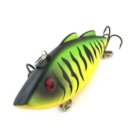 Vintage Norman N-Ticer Lipless UV, 1/2oz Fire Tiger fishing lure #9071