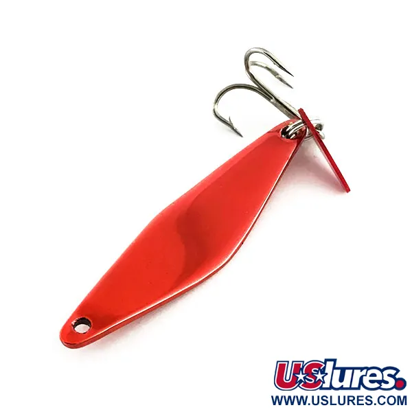 Vintage Bay de Noc Do-Jigger, 3/16oz Orange Red fishing spoon #9077