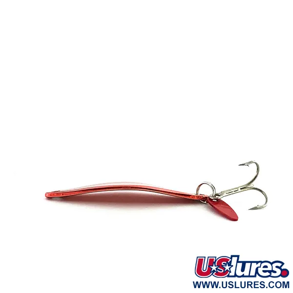 Vintage Bay de Noc Do-Jigger, 3/16oz Orange Red fishing spoon #9077