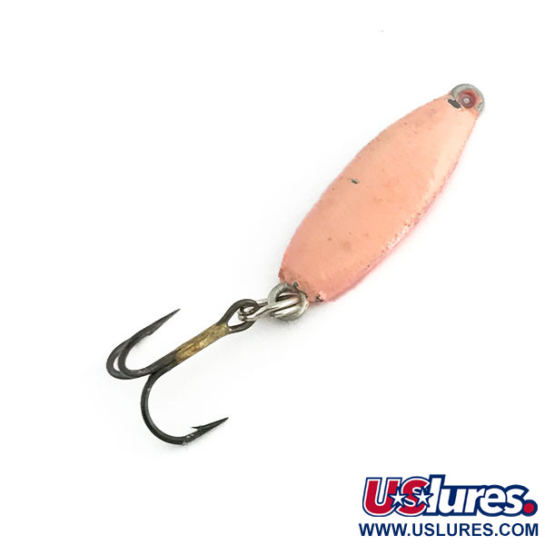 Vintage  Northland tackle Northland Forage Minnow Jigging Spoon Glow, 3/32oz Red / Pink fishing spoon #9083