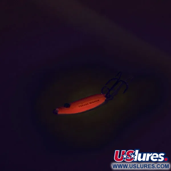 Vintage   Northland Forage Minnow Jigging Spoon Glow, 3/32oz Red / Pink fishing spoon #9083