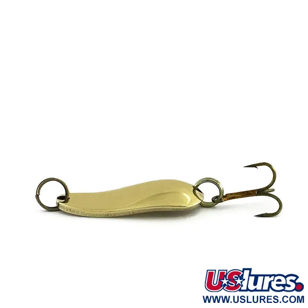 Vintage Pecos River Spinno-King 00, 1/4oz Gold fishing spoon #9086