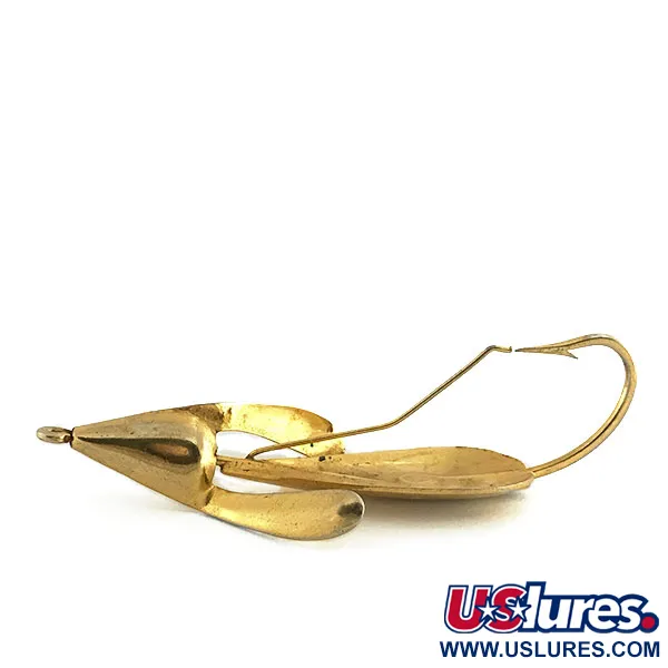Vintage Weedless Panther Martin Weed Wing, 1/4oz Gold fishing spoon #9087