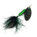 Vintage  Yakima Bait Worden’s Original Rooster Tail, 1/8oz Black / Green spinning lure #9094
