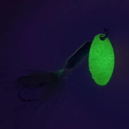 Vintage Yakima Bait Worden’s Original Rooster Tail, 1/8oz Chartreuse / Green spinning lure #9095