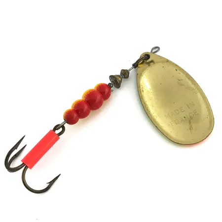 Vintage Mepps Aglia 5 Fluo UV, 1/2oz Rainbow Fluo spinning lure #9096