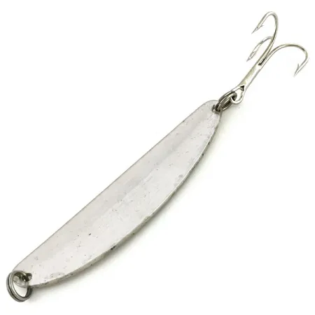Vintage Acme Side-winder, 1/2oz Nickel / Green fishing spoon #9097