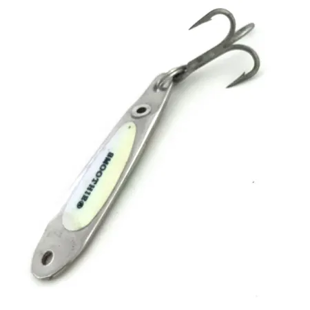 Vintage Hopkins Smoothie Glow - Glow In Dark, 3/4oz Nickel / Green /  fishing spoon #9104