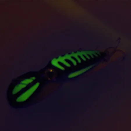 Vintage The Producers Willy's Worm UV, 1/4oz Black / Green fishing lure #9129