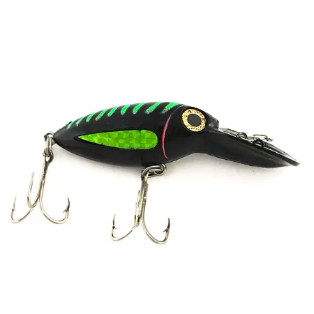 Vintage The Producers Willy's Worm UV, 1/4oz Black / Green fishing lure #9129