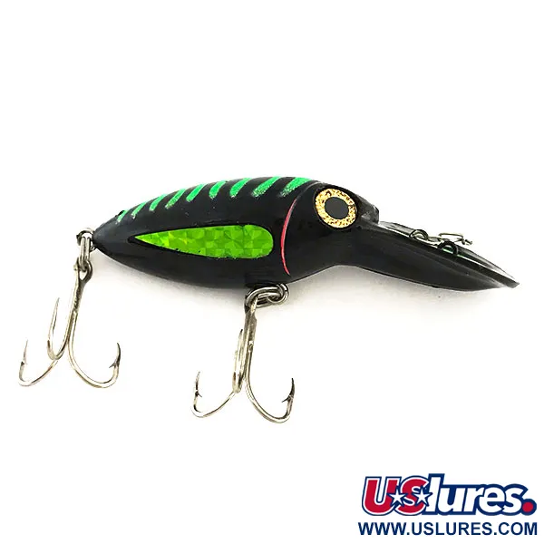 Vintage   The Producers Willy's Worm UV, 1/4oz Black / Green fishing lure #9129