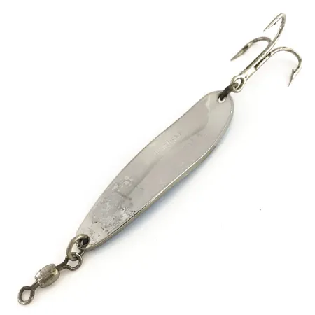 Vintage Luhr Jensen Krocodile Die #4, 3/4oz Blue / Nickel fishing spoon #9138