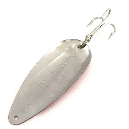 Vintage Eppinger Dardevle Dardevlet , 3/4oz Red / White / Nickel fishing spoon #9140