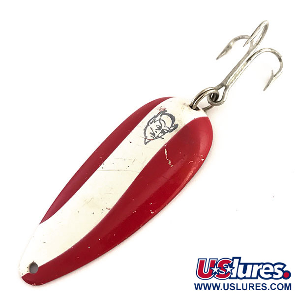 Vintage  Eppinger Dardevle Dardevlet , 3/4oz Red / White / Nickel fishing spoon #9140