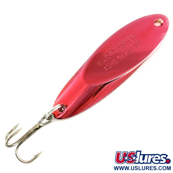 Vintage  Acme Kastmaster , 3/4oz Red Metallic fishing spoon #9152