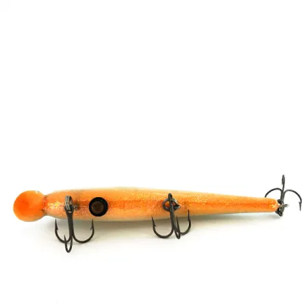 Vintage Bill Norman Rip N Ric Jerk , 2/3oz White / Orange / Green fishing lure #9161